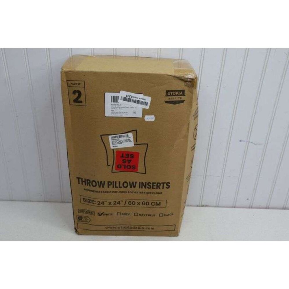 NEW Utopia Bedding Square Throw Pillow Inserts! 2-Pack, 24 x 24 in.